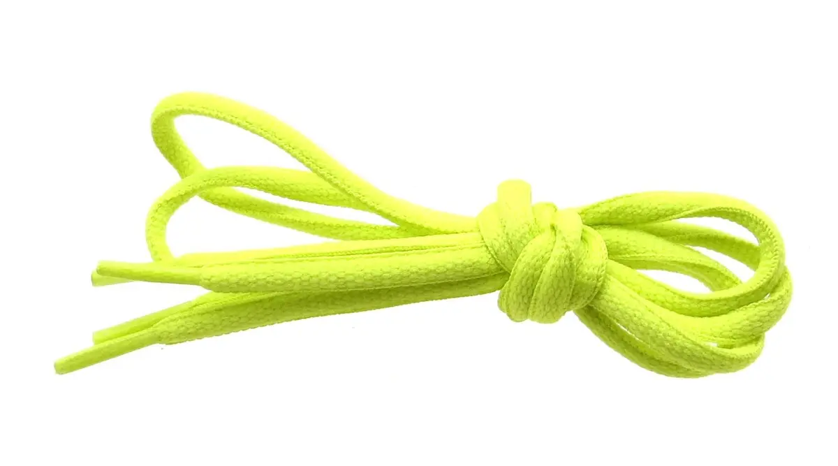 BCB Wear Oval Athletic Shoelaces 54" Lime | Flat 1/4" Wide for Sneakers & Sports Shoes - view 3