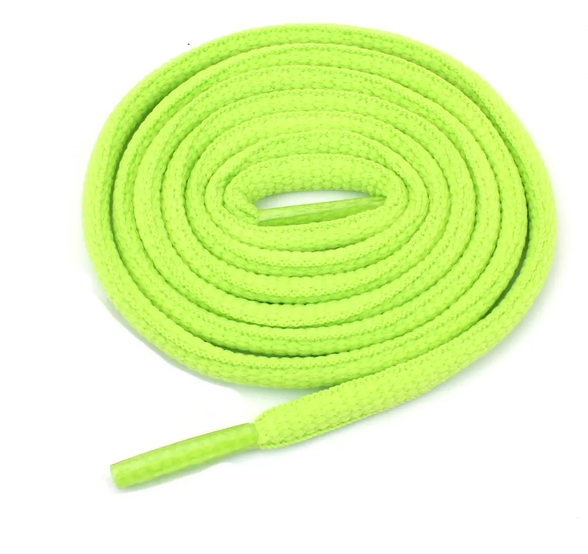 BCB Wear Oval Athletic Shoelaces 54" Lime | Flat 1/4" Wide for Sneakers & Sports Shoes - main product image