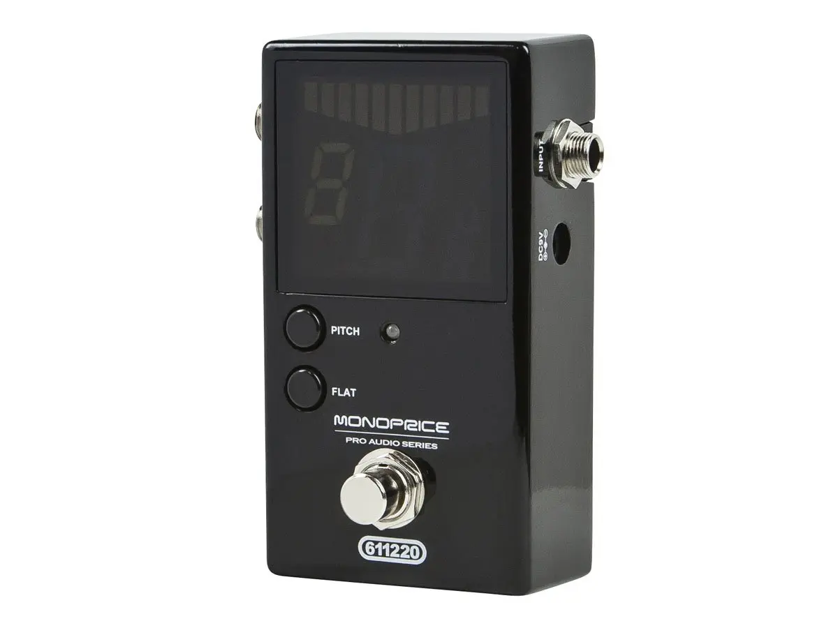 Monoprice Chromatic Pedal Tuner - Black, Heavy-Duty Metal, True & Normal Bypass, Stage Right Series | Accurate ±1 Cent, 27.5Hz-4186Hz - view 2