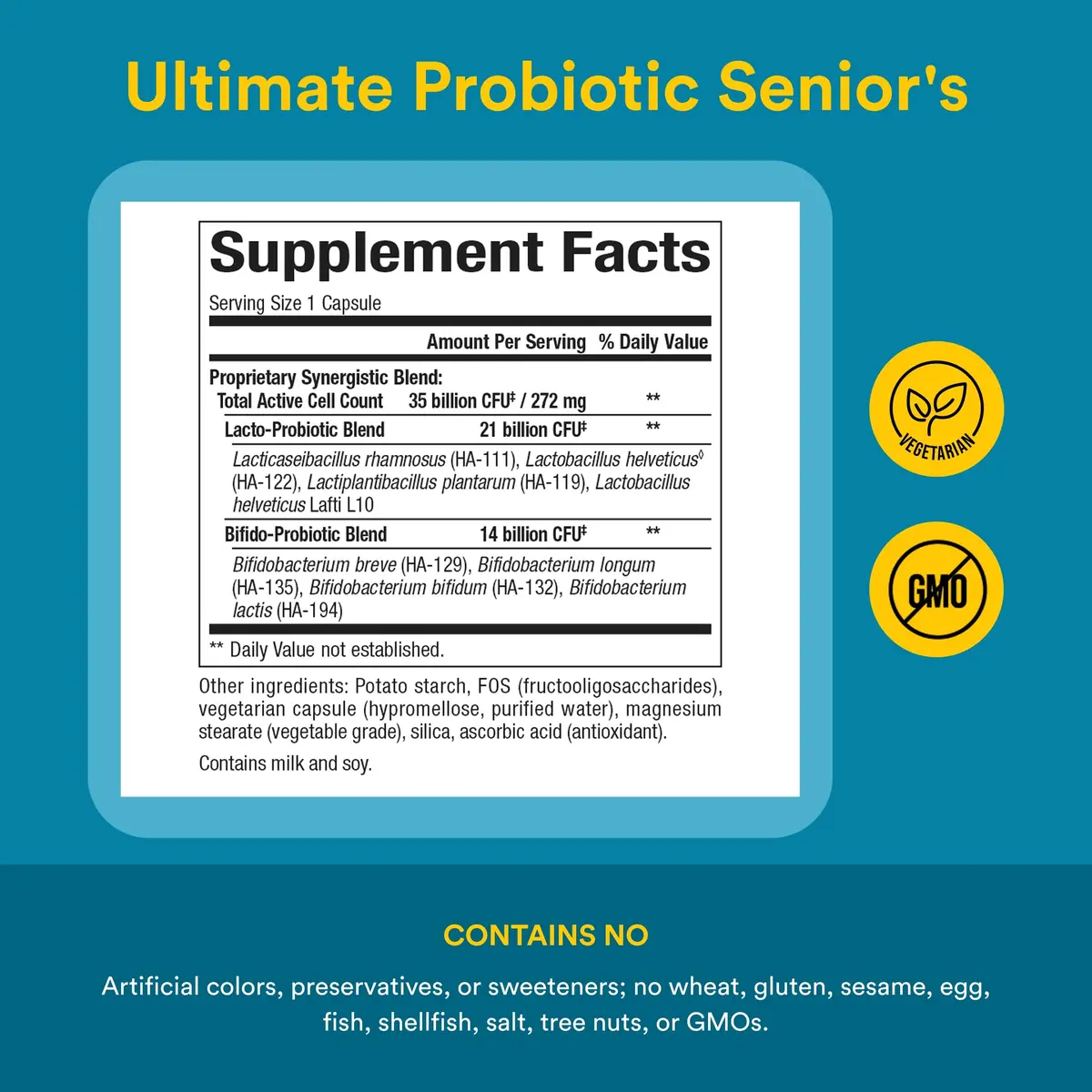 Natural Factors Ultimate Probiotic Senior's 35 Billion CFU | Supports Digestive & Immune Health in Aging Adults - view 3