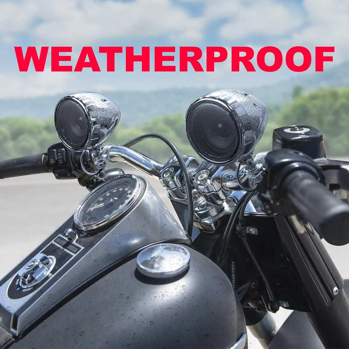 BOSS Audio Systems MC420B 3 Inch Motorcycle Speakers & Class D Amp Weatherproof Audio System - view 2