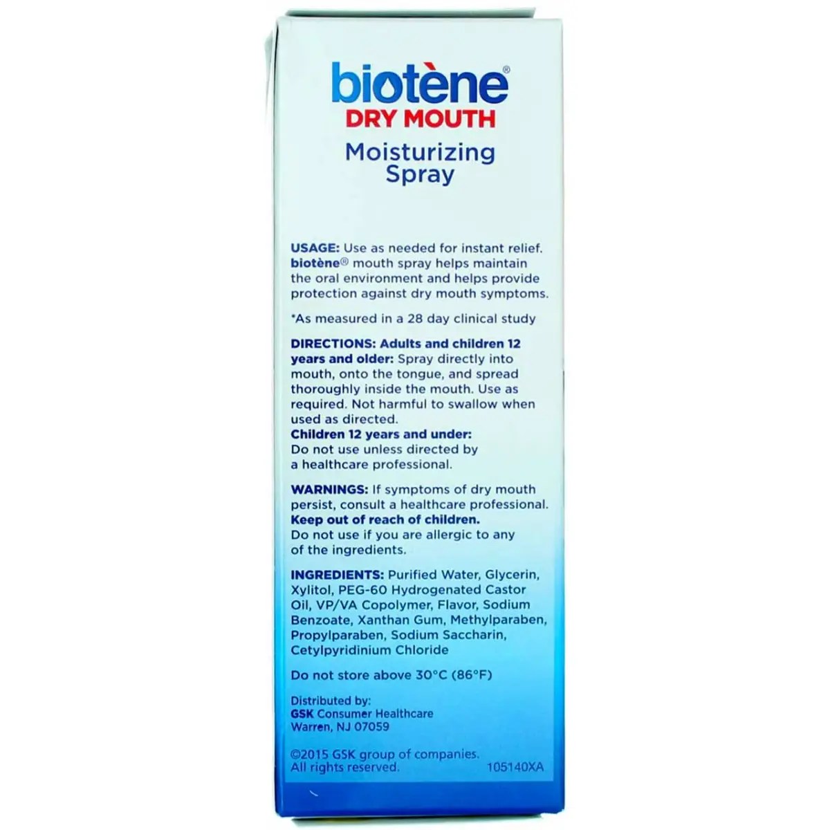 Biotène Gentle Mint Moisturizing Mouth Spray, Sugar-Free, 2 x 1.5 Fl Oz (44ml) | Dentist Recommended Dry Mouth Relief - view 3