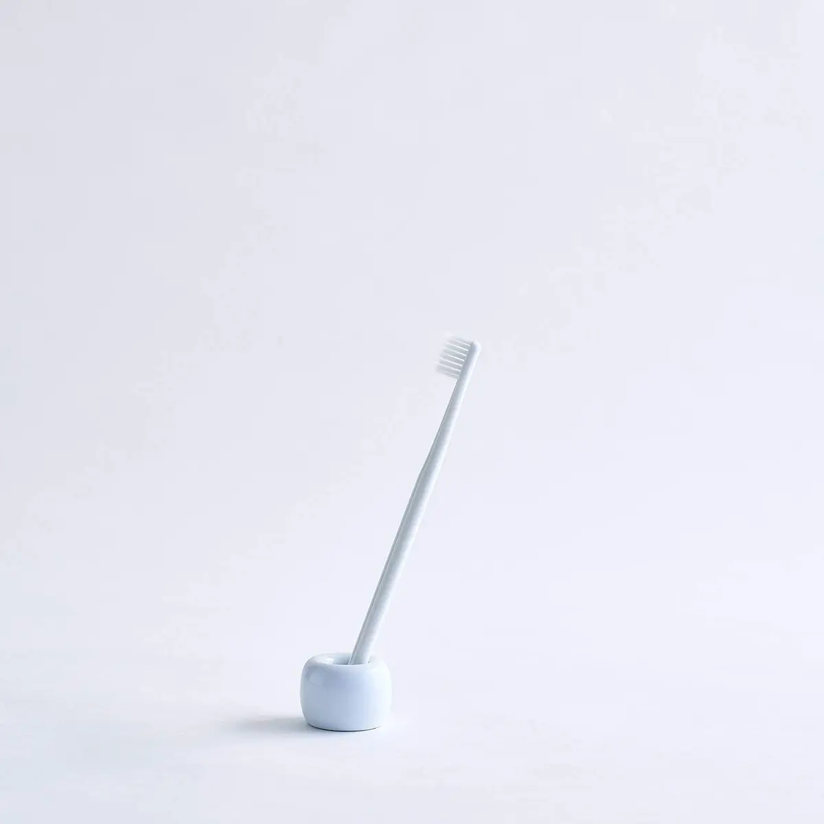 Muji White Porcelain Toothbrush Stand | Compact, Easy to Clean, Made in Japan - view 2
