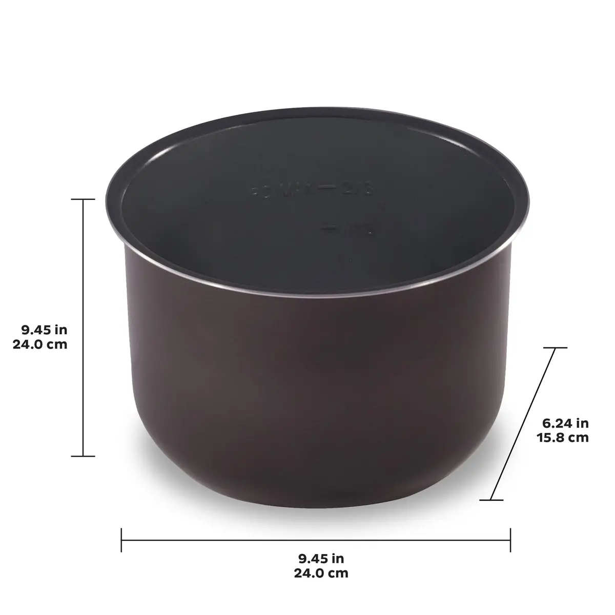 Instant Pot Ceramic Inner Pot 6-Qt (5.7L) Gray | Non-Stick Coated Interior for Pressure Cooking - view 6