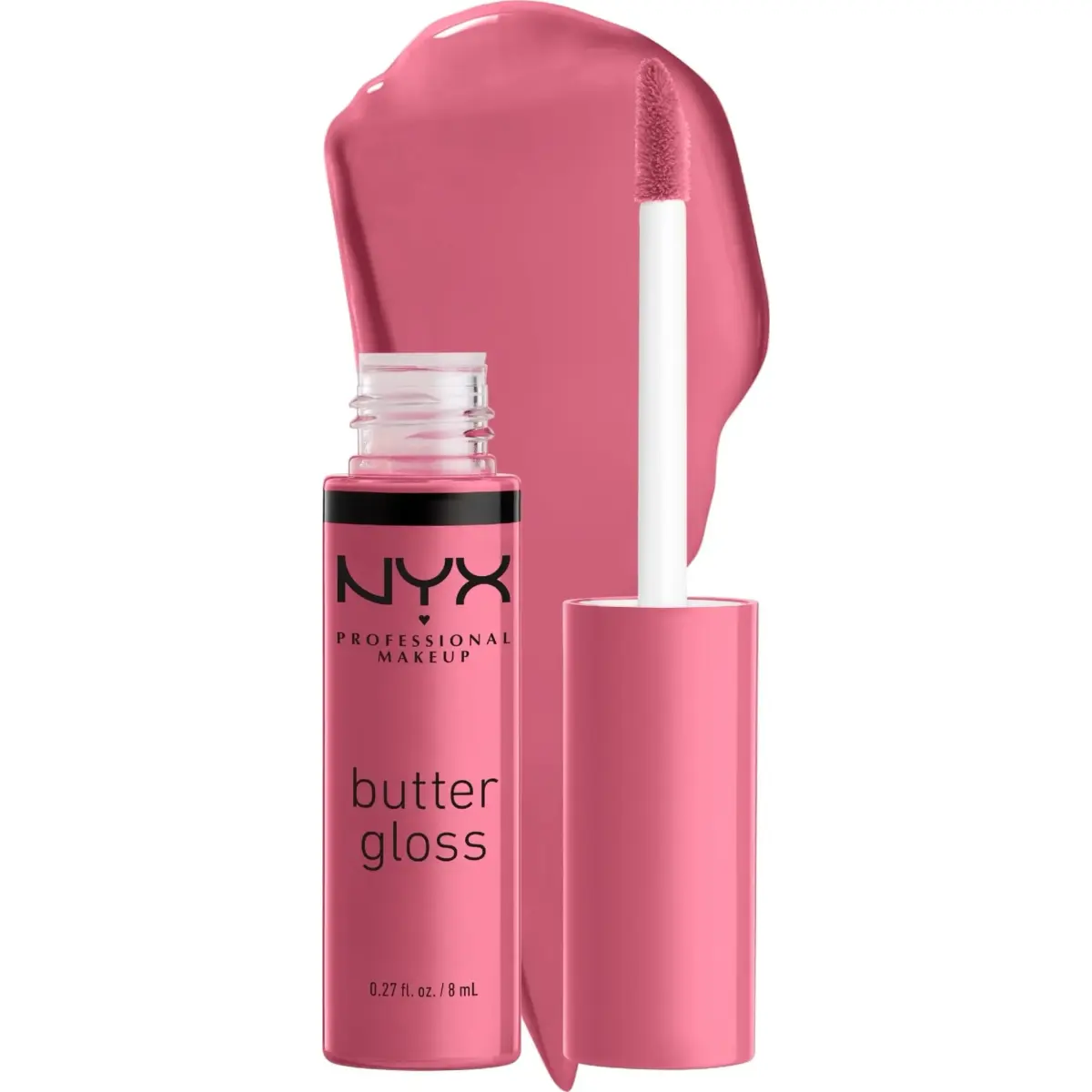 NYX PROFESSIONAL MAKEUP Butter Gloss Bling Lip Gloss - 15 Angel Food Cake (True Mauve), 7.65 ml - main product image