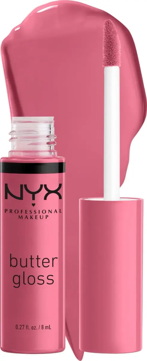 NYX PROFESSIONAL MAKEUP Butter Gloss Bling Lip Gloss - 15 Angel Food Cake (True Mauve), 7.65 ml - main product image