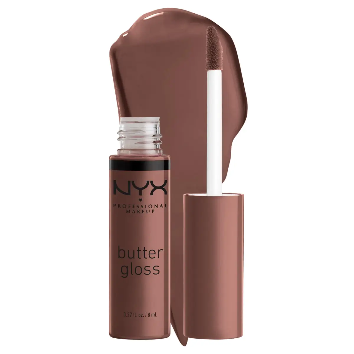 NYX PROFESSIONAL MAKEUP Butter Gloss Bling Lip Gloss - 17 Ginger Snap (Chocolate Brown) | Vegan & Non-Sticky Shine - main product image