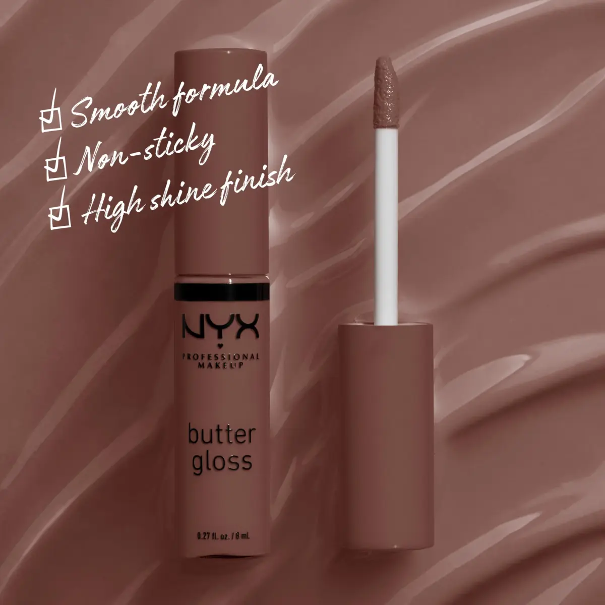 NYX PROFESSIONAL MAKEUP Butter Gloss Bling Lip Gloss - 17 Ginger Snap (Chocolate Brown) | Vegan & Non-Sticky Shine - view 2