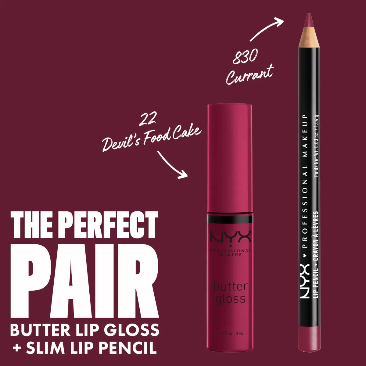 NYX PROFESSIONAL MAKEUP Butter Gloss Lip Gloss - Devil's Food Cake (Deep Plum) 8ml | Sheer to Medium Coverage - view 4