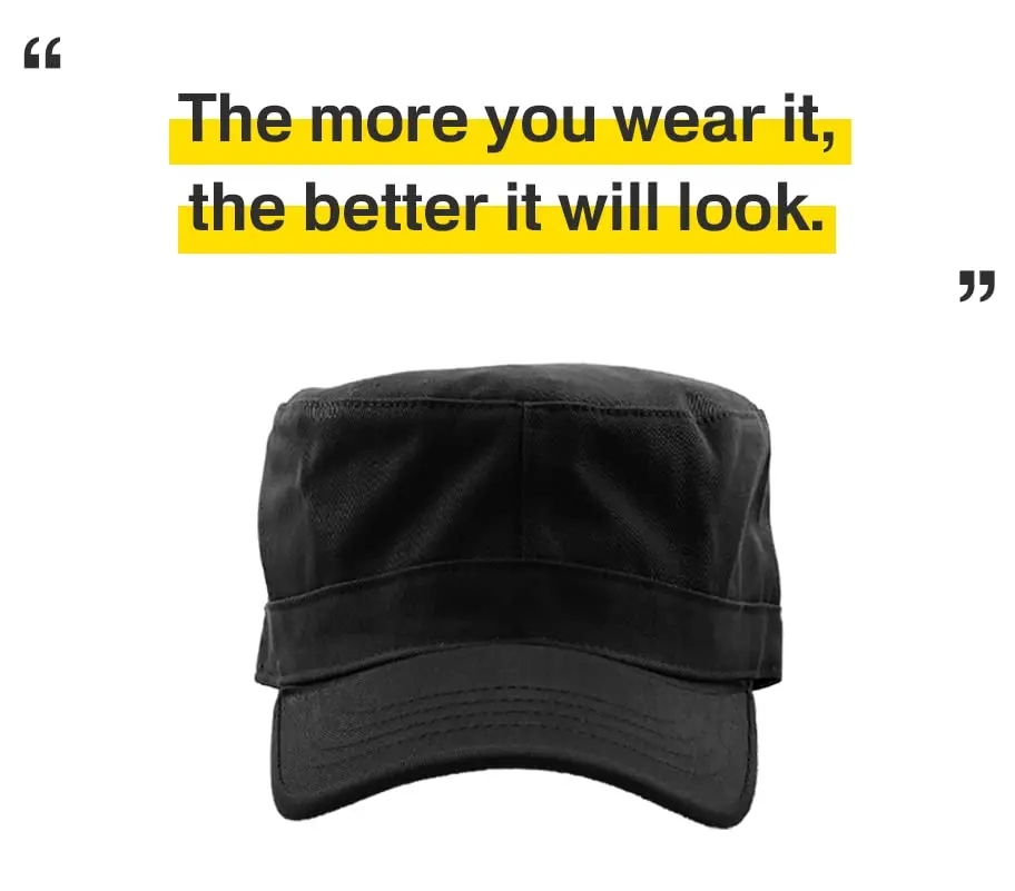 KBETHOS Army Cadet Cap Basic Everyday Military Style Hat 57CM | Classic Cotton Fitted Design - view 5