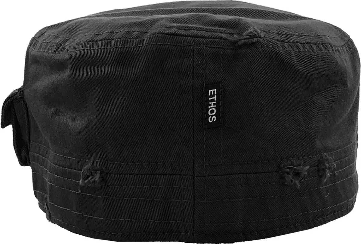 KBETHOS Army Cap XL | Vintage Military Style with Stash Pocket (XL, Black Vintage) - view 4