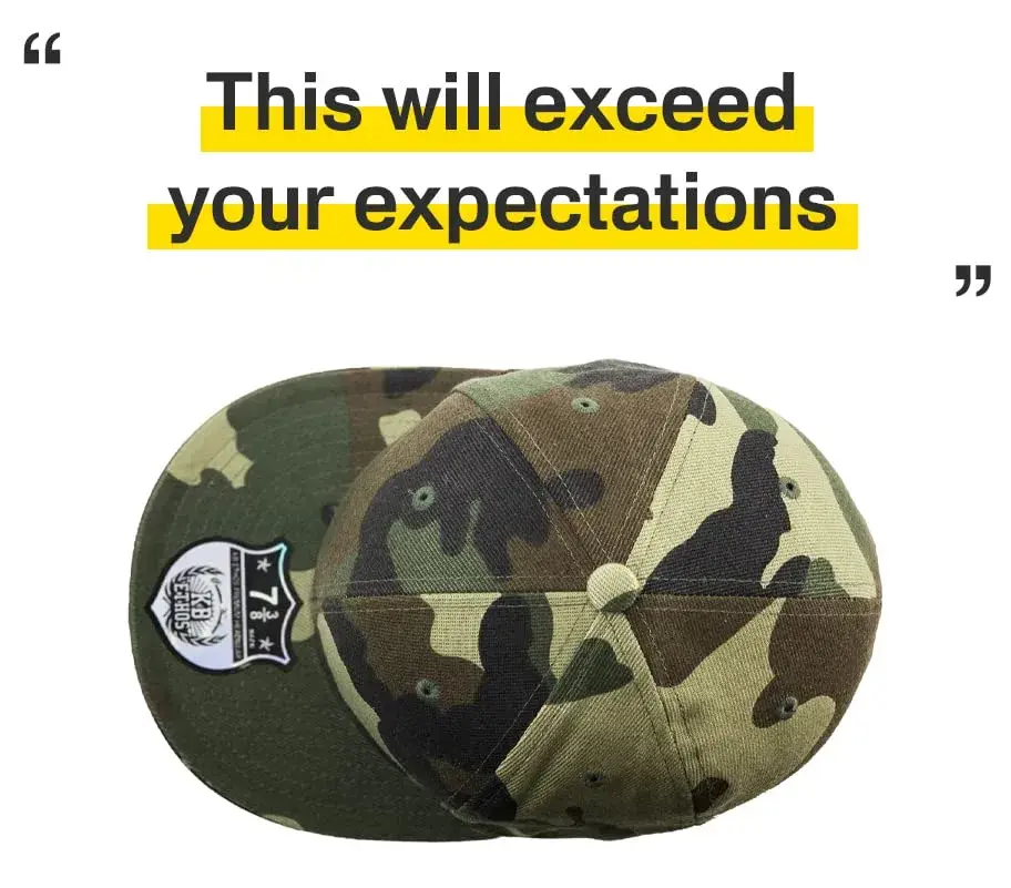 KBETHOS Woodland Camouflage Fitted Baseball Cap 7 5/8 (US Size) | Classic Flat Bill for Everyday Style - view 5