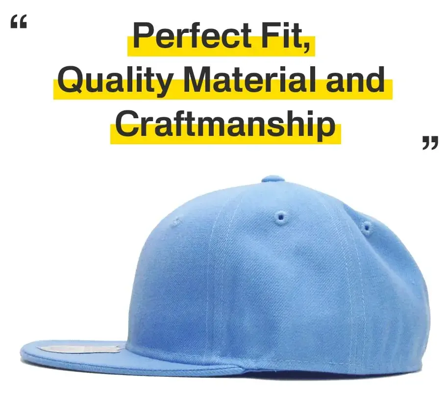 KBETHOS Real Original Fitted Flat-Bill Baseball Cap 7 1/4 (18.4 cm) | Classic Flat Brim for Men & Women - view 6