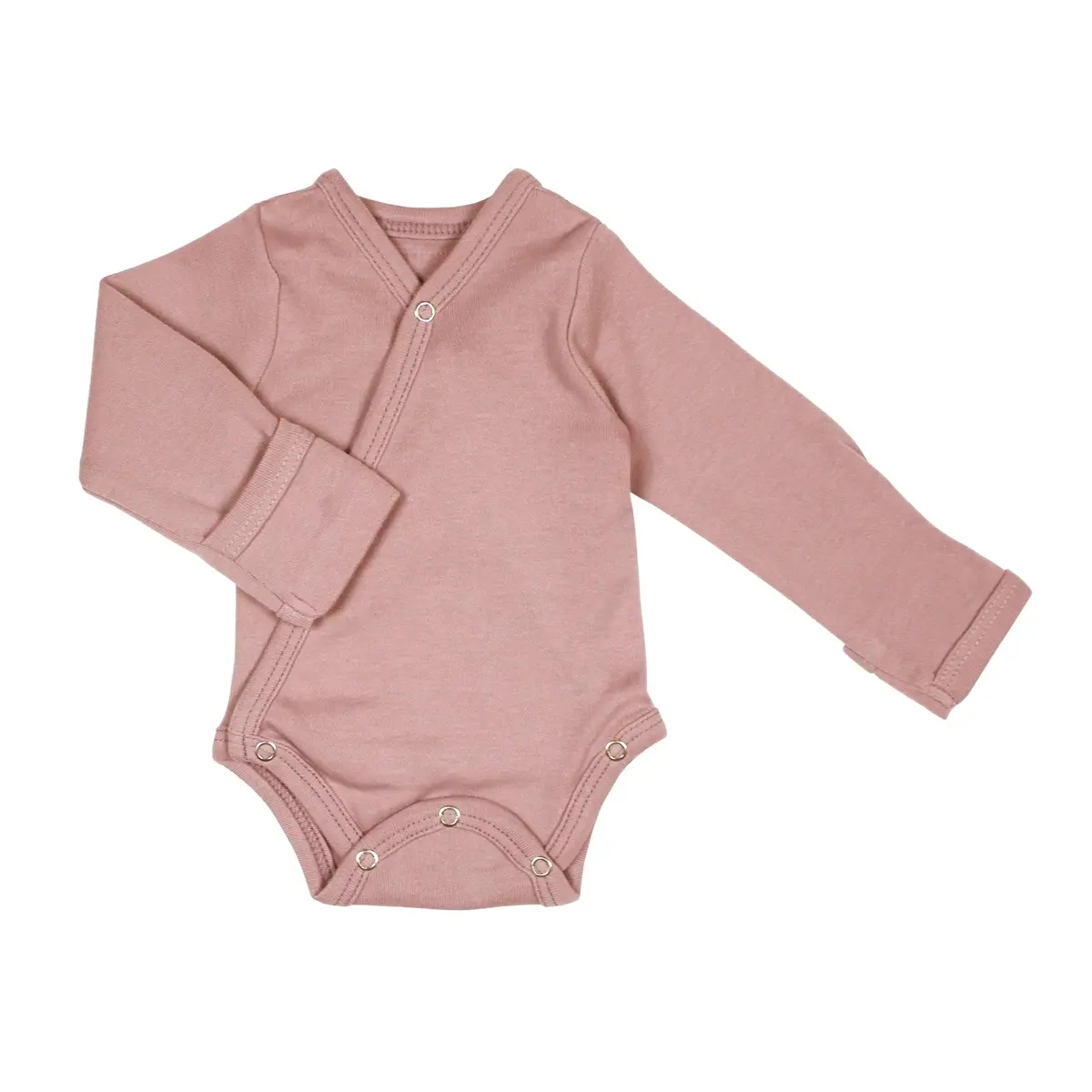 L'ovedbaby Unisex Baby Kimono Bodysuit 100% Organic Cotton Preemie-NB | Wrap-Around Design for Delicate Skin - main product image