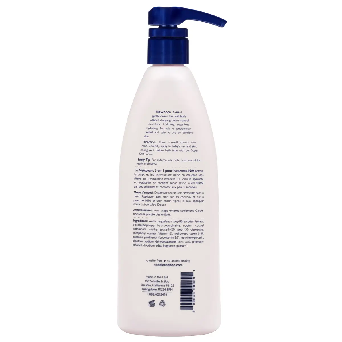 Noodle & Boo 2-in-1 Newborn Hair & Body Wash 16 Fl Oz | Tear-Free & Hypoallergenic - view 2