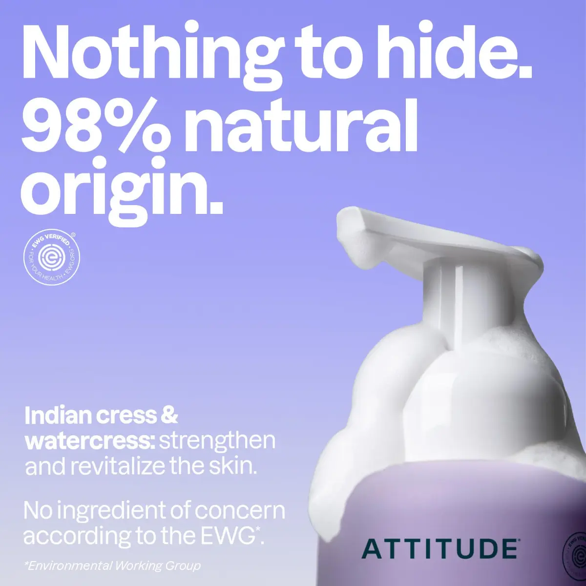 ATTITUDE Foaming Hand Soap, EWG Verified Herbal Musk 295ml (10 Fl Oz) | Plant and Mineral-Based - view 3
