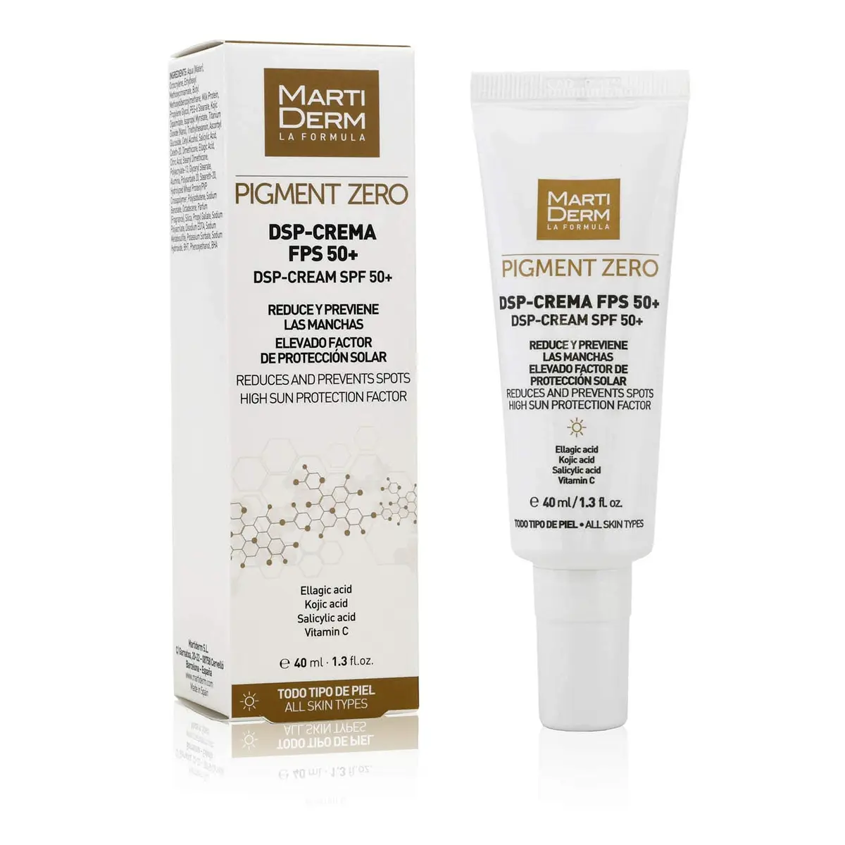 Martiderm Crema Despigmentante SPF 50+ 30 ml | Brightening Face Cream for All Skin Types - main product image
