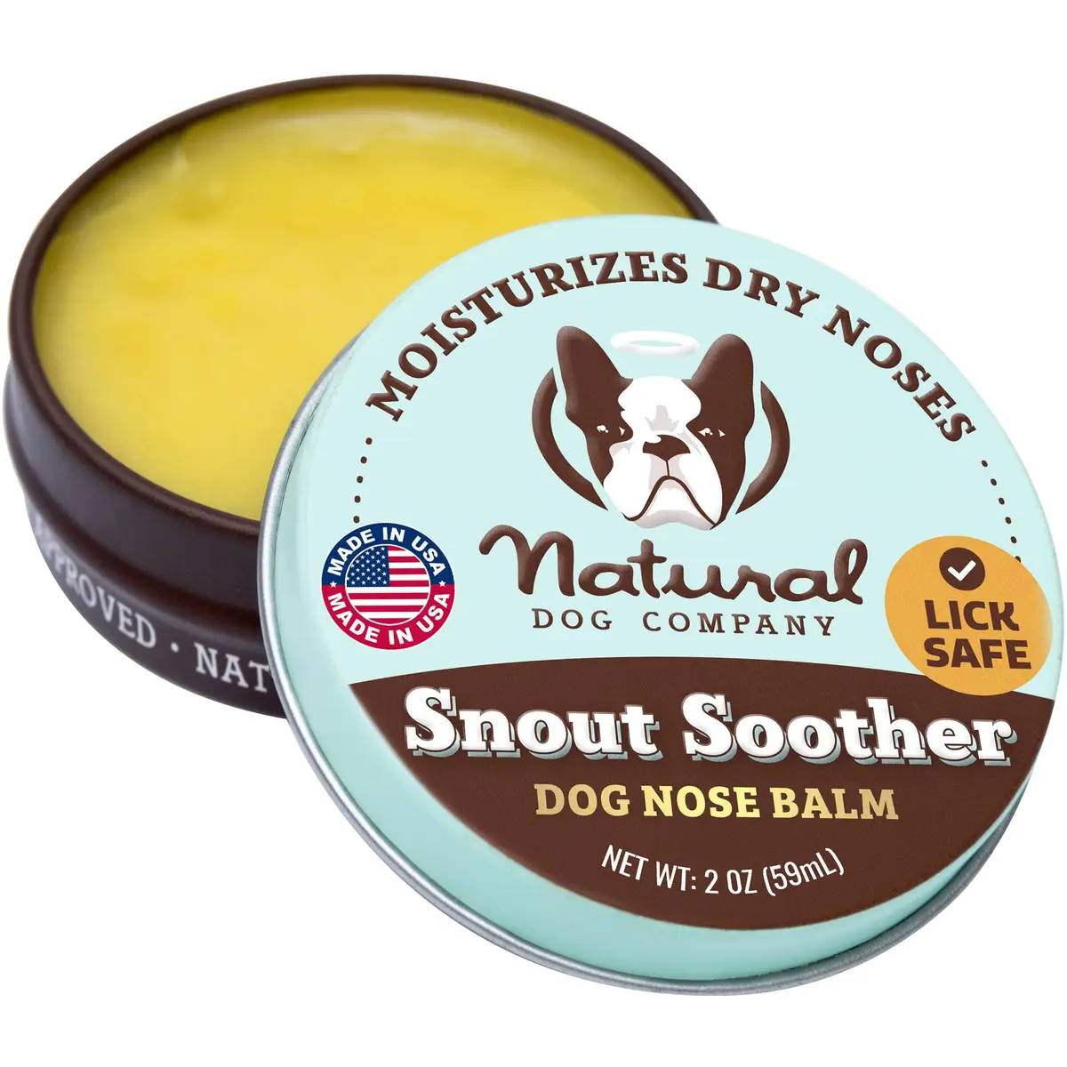 Natural Dog Company Snout Soother 2 oz Tin | Nourishing Nose Balm for Dry, Cracked Snouts - main product image
