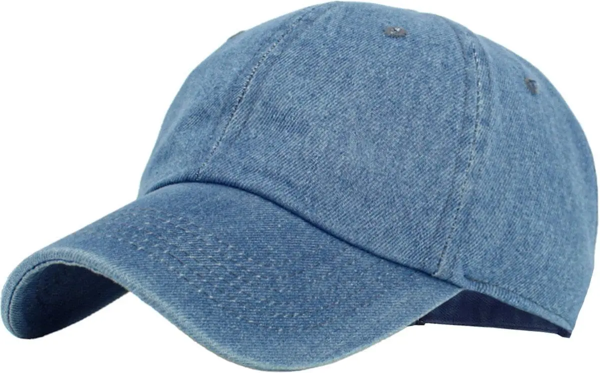 KBETHOS Classic Cotton Dad Hat Adjustable Plain Cap Polo Style Low Profile (Unstructured) Medium Denim - main product image