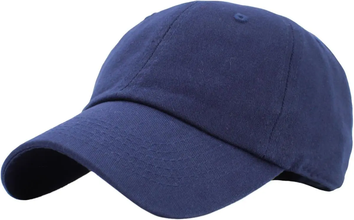 KBETHOS Classic Cotton Dad Hat Adjustable Plain Cap Navy | Low Profile, Sun Protection - main product image
