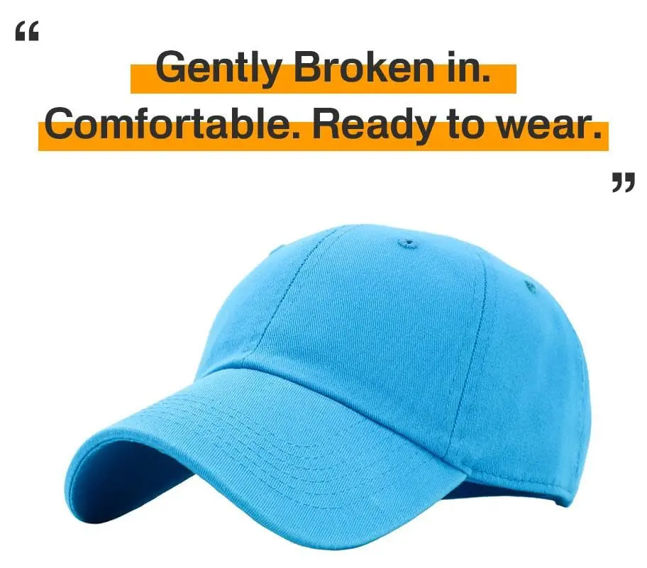 KBETHOS Classic Cotton Dad Hat Adjustable Plain Cap Polo Style Low Profile (Unstructured) Aqua - view 5