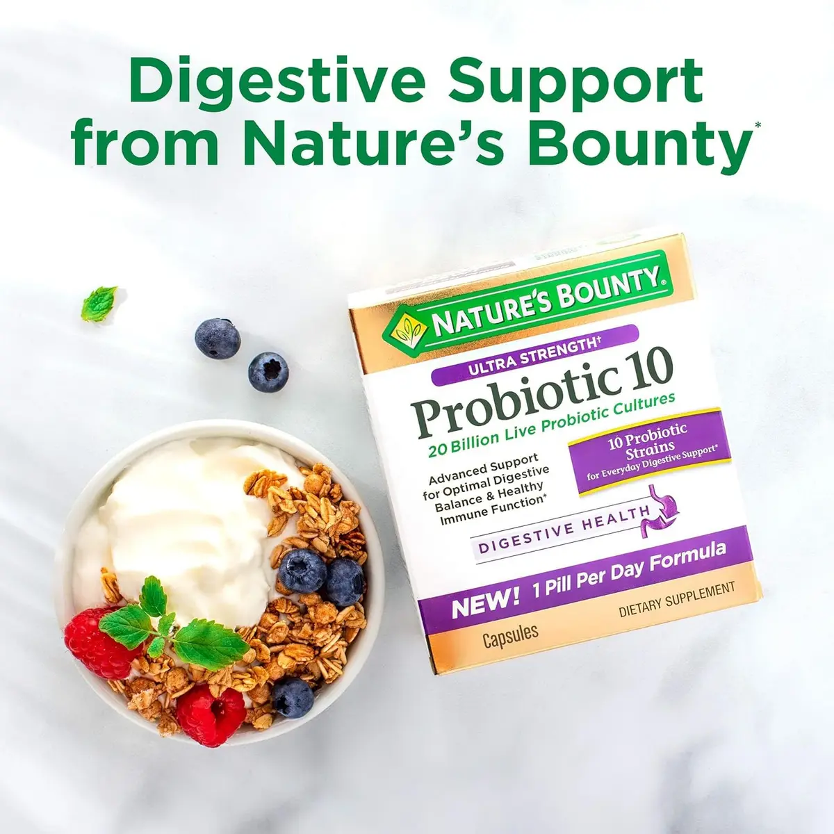 Nature's Bounty Probiotic Acidophilus Tablets 120 ea (Pack of 5) | 600 Total Tablets | Digestive Health Support - view 8
