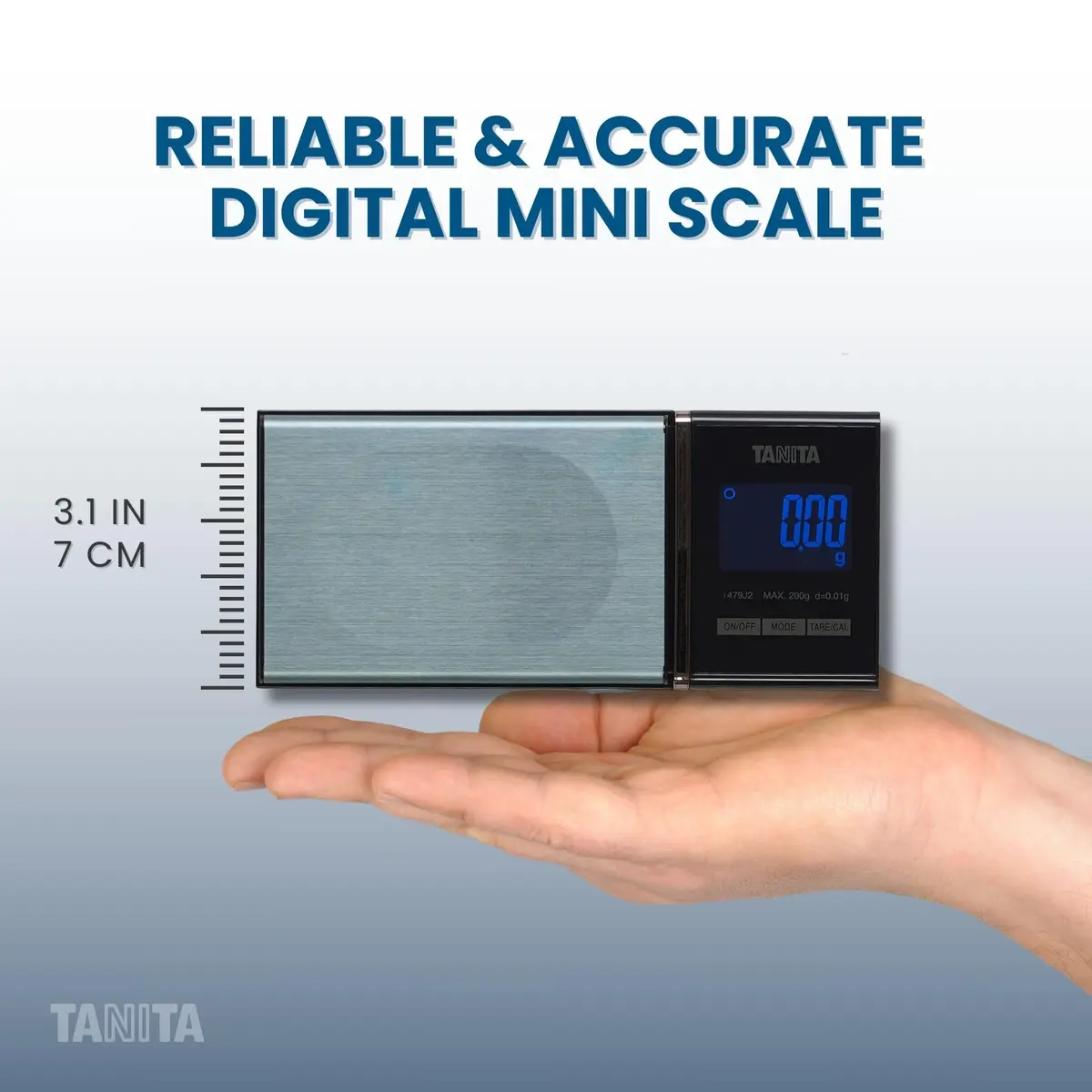 Tanita Mini Scale Japan Technology Accurate Digital Pocket Scale for Jewelry 200g | Blue Backlit Display, 6 Modes - view 5