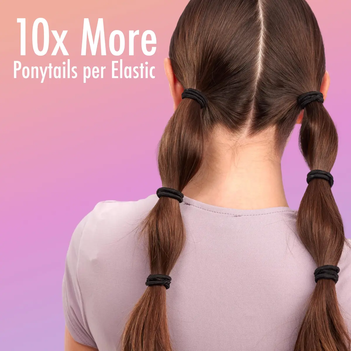 Goody Ouchless Hair Elastics for Thick Curly Hair, 30 Count Black | No-Snag Ponytail Holders for Women & Men - view 9