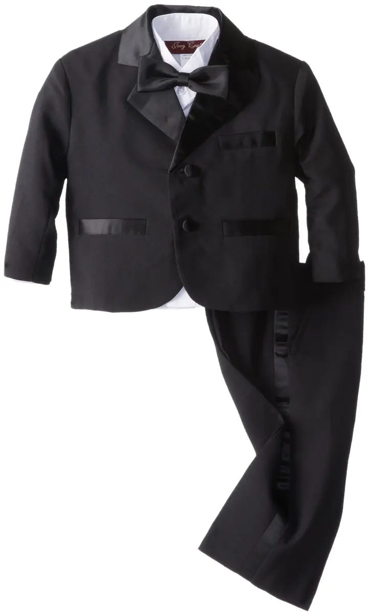 Joey Couture Baby Boys' Tuxedo Suit No Tail, Black, 18 Months | Elegant Formalwear for Special Occasions - main product image