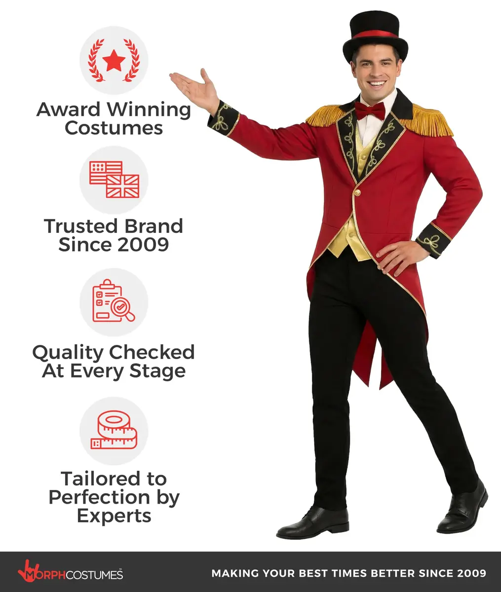 Fun Shack Ringmaster Costume Men, Circus, Halloween Costumes for Men, XL | Complete Circus Look for Adults - view 5