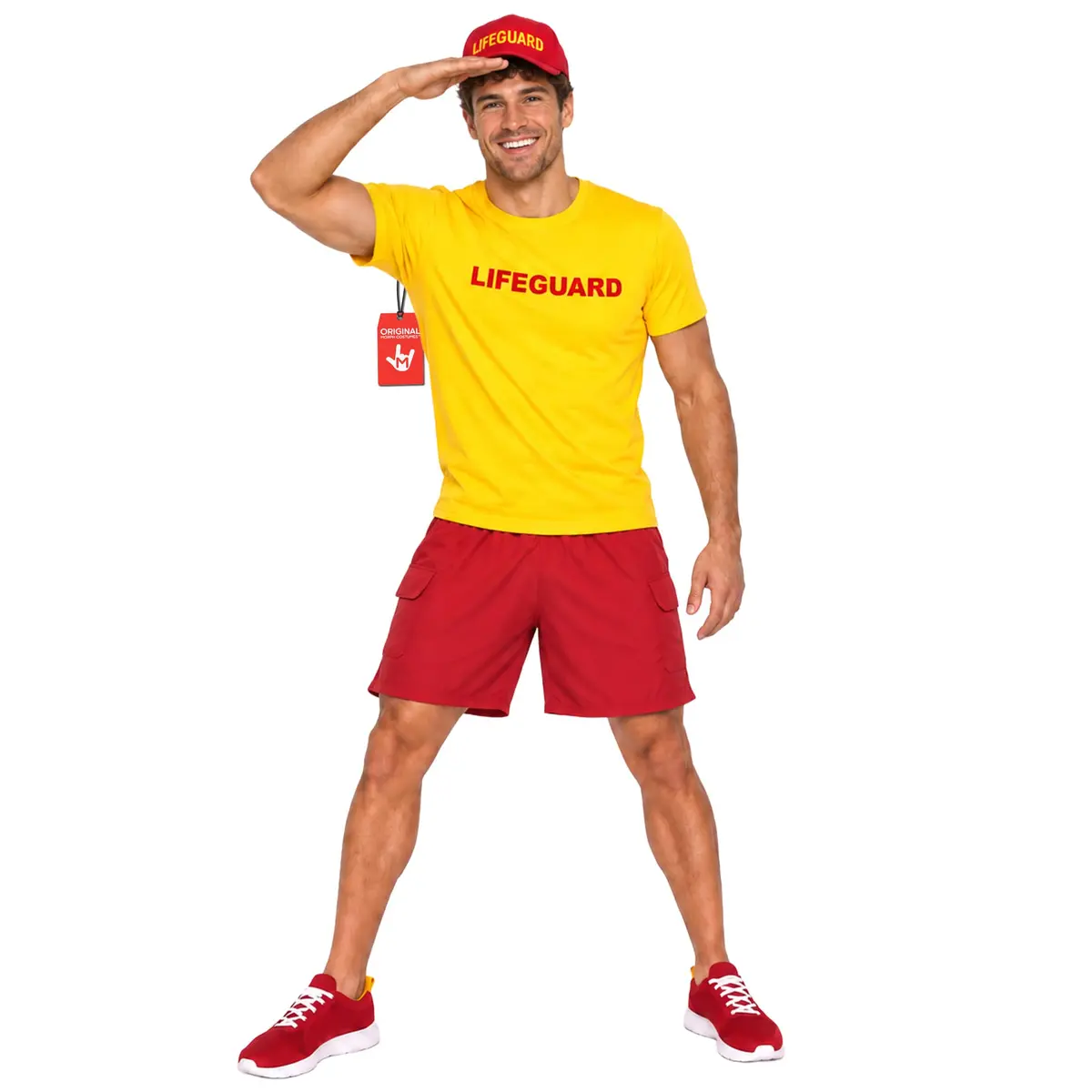 fun shack Lifeguard Costume Men | Complete Beach Rescue Look for Halloween & Parties - main product image