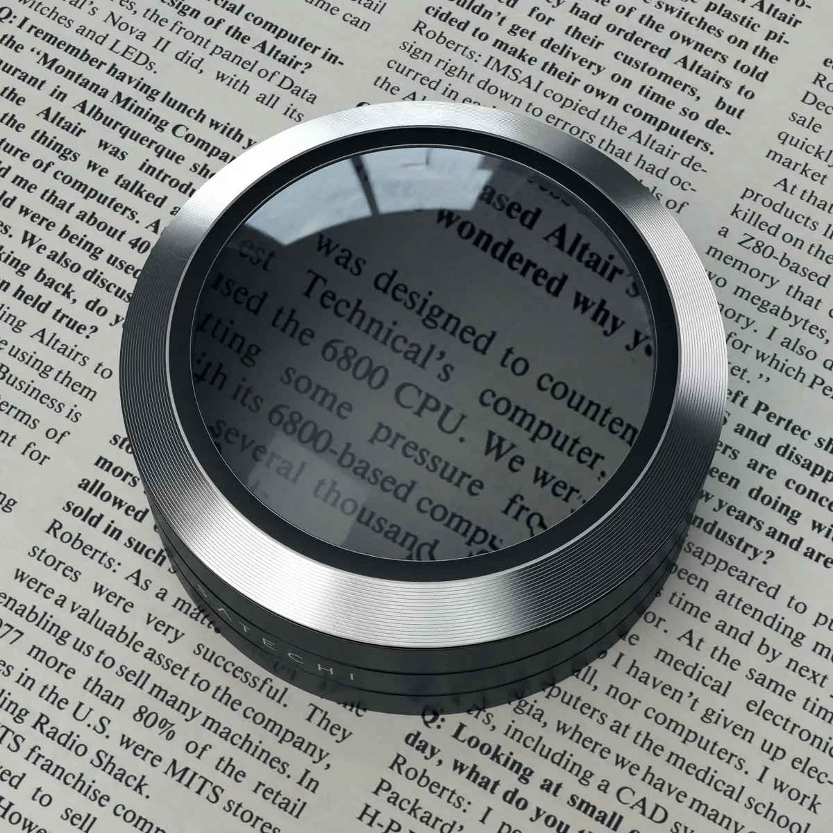 Satechi ReadMate LED Desktop Magnifier 5X | Bright, Portable, with Carrying Case (Black) - view 3