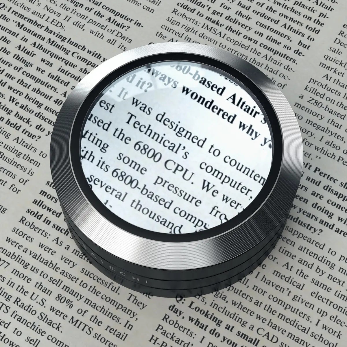 Satechi ReadMate LED Desktop Magnifier 5X | Bright, Portable, with Carrying Case (Black) - view 4