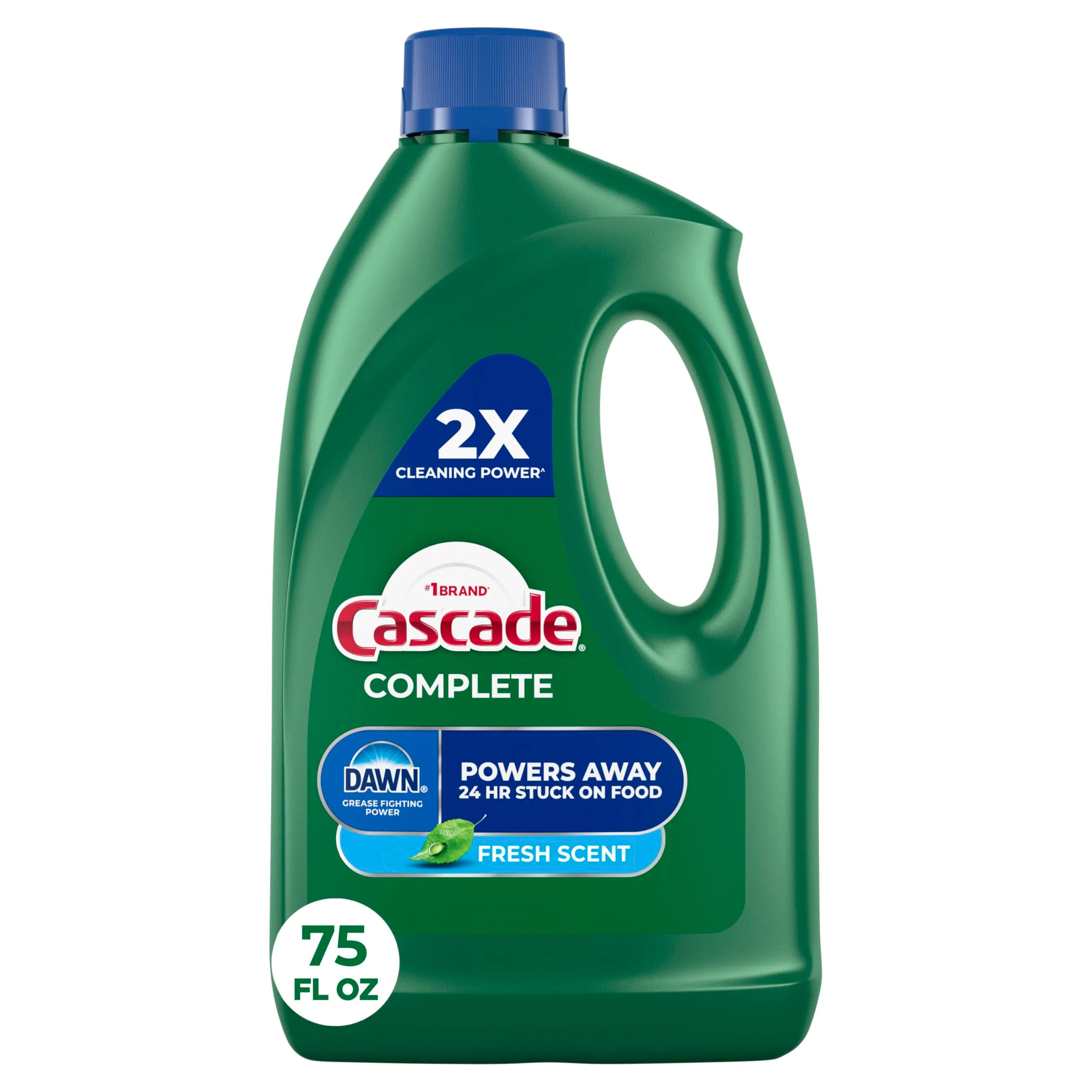 Cascade Complete Dishwasher Detergent Liquid Gel, Fresh Scent, 75 fl oz (2218 ml) | Skip Pre-Washing Dishes - main product image