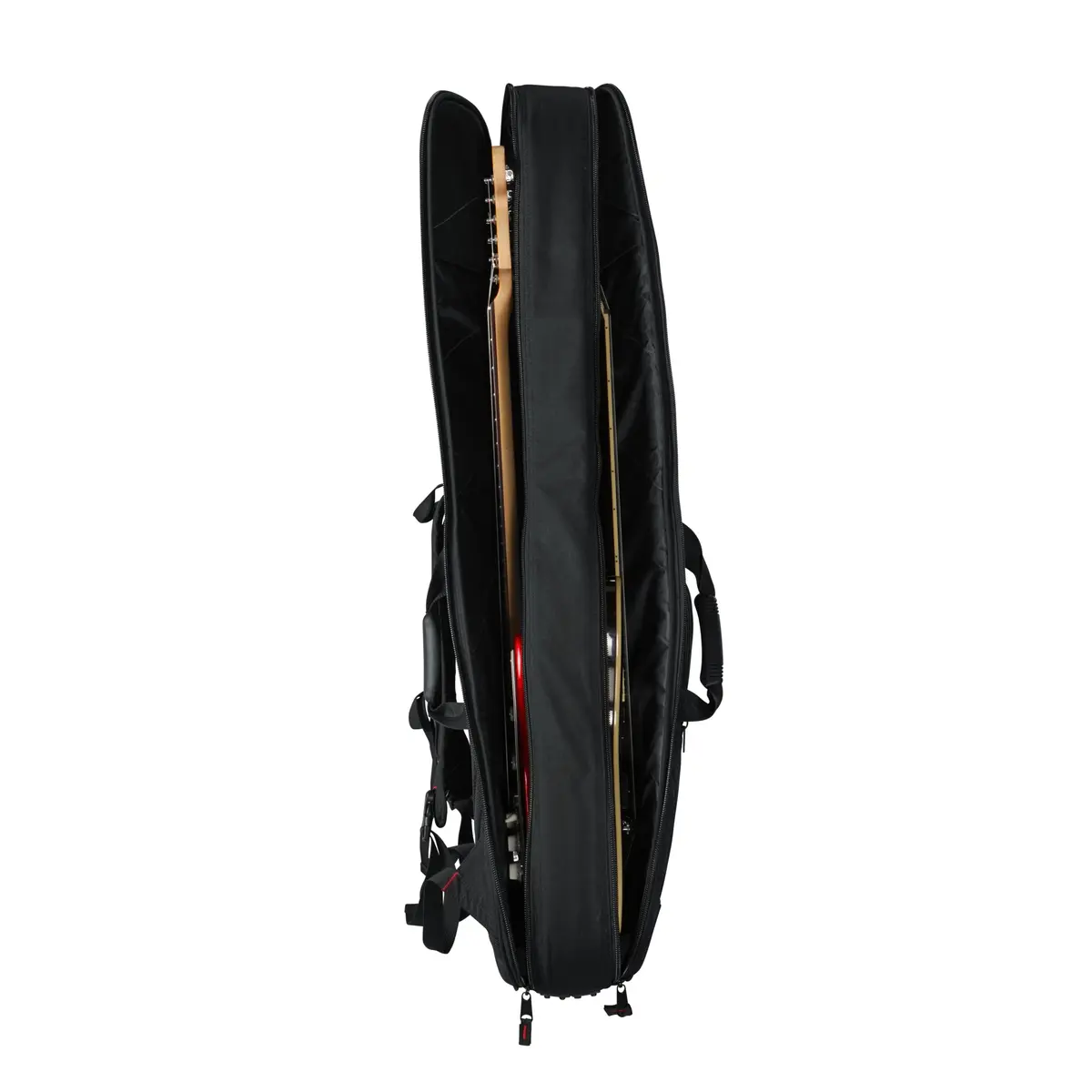 Gator 4G-MiZone Series Gig Bag for Two Electric Guitars | Padded, Dual Compartments, Adjustable Backpack Straps - view 4
