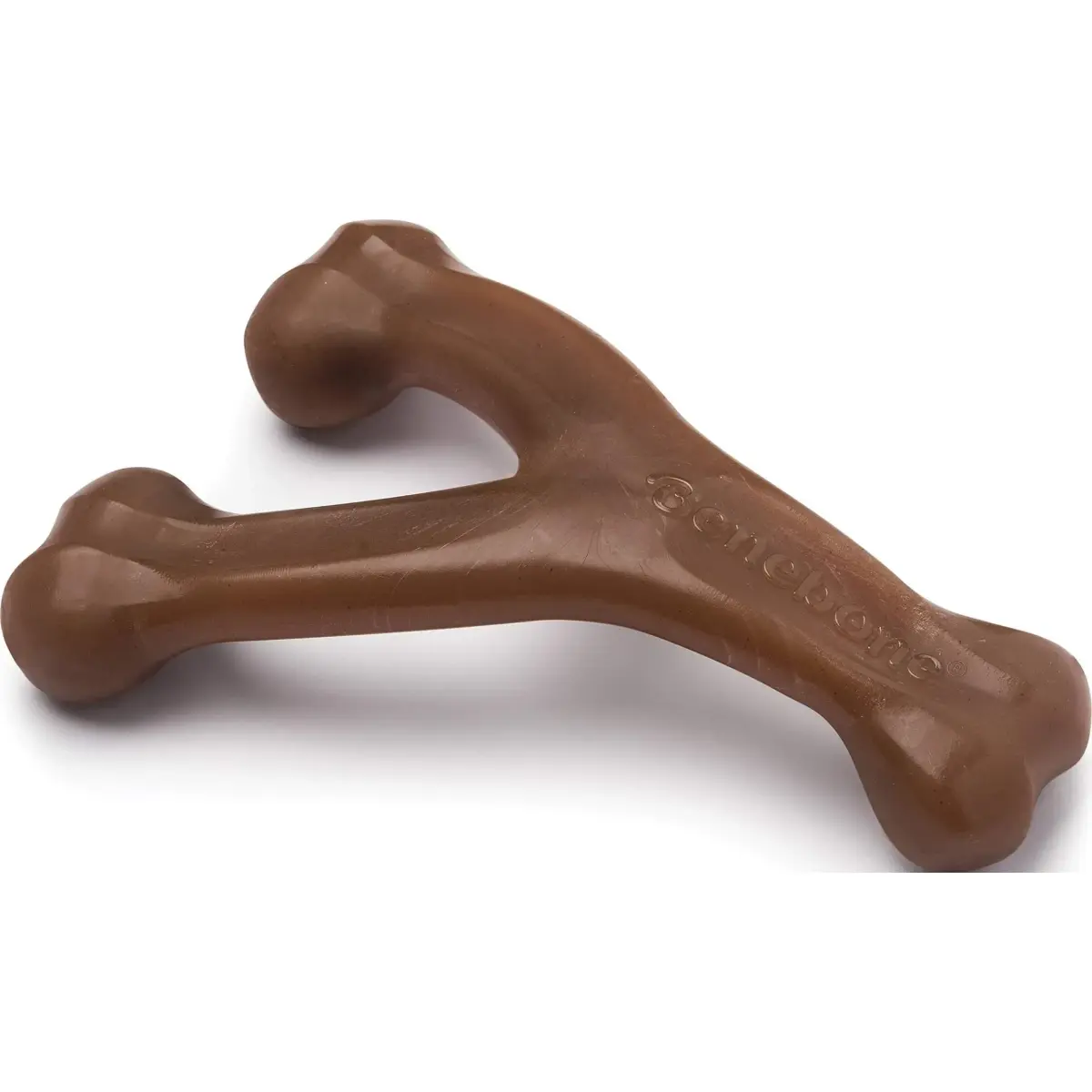 Benebone Peanut Butter Wishbone Chew Toy Medium | Durable Nylon Dog Toy for Super Chewers - main product image