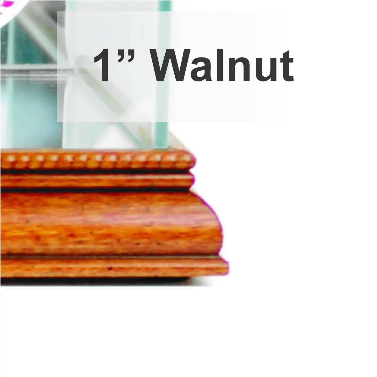 Perfect Cases MLB Card and Baseball Glass Display Case, Walnut | UV Protected Wood Molding (70-120 chars) - view 2
