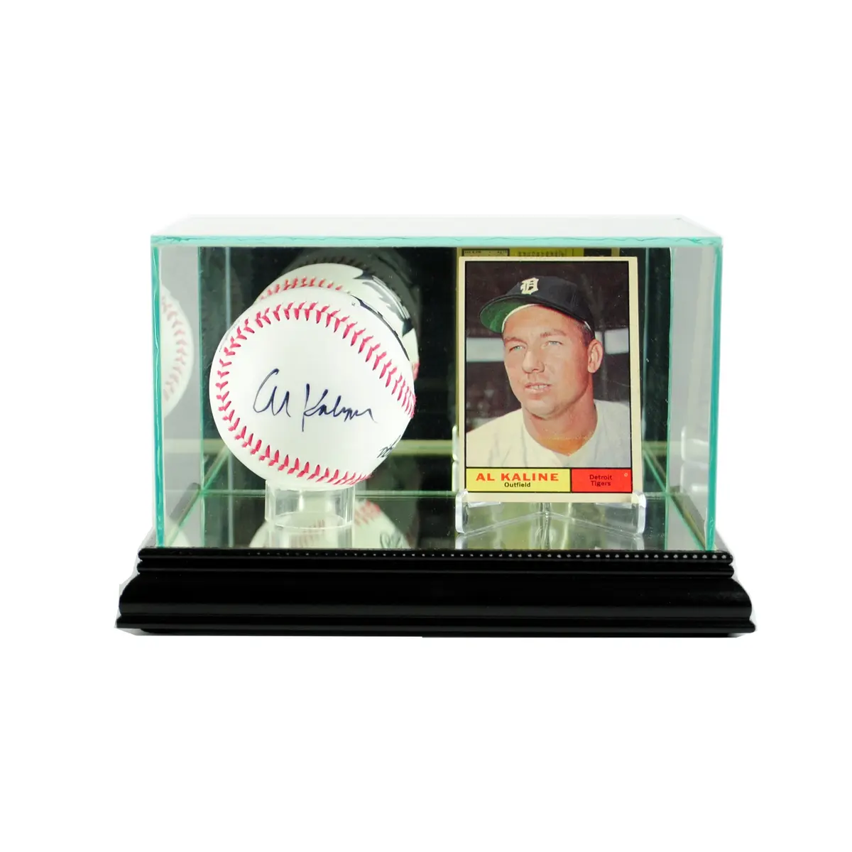 Perfect Cases MLB Card and Baseball Glass Display Case, Black | UV Protected, Wood Molding, Made in USA - main product image