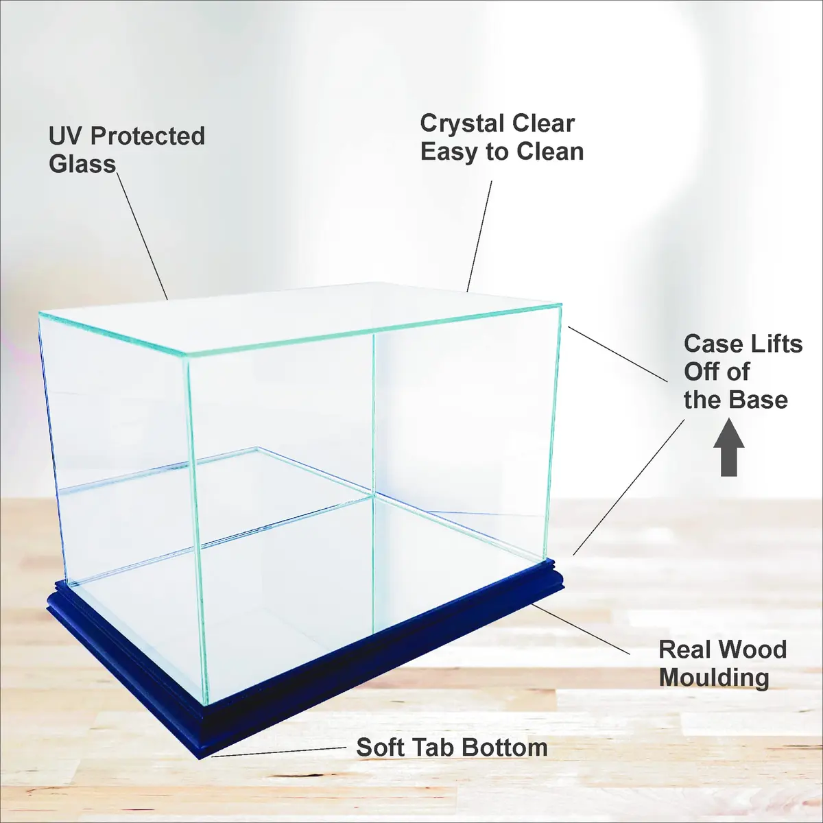 Perfect Cases NASCAR 1/24th Glass Display Case Black | UV Protected & Wooden Frame - view 4