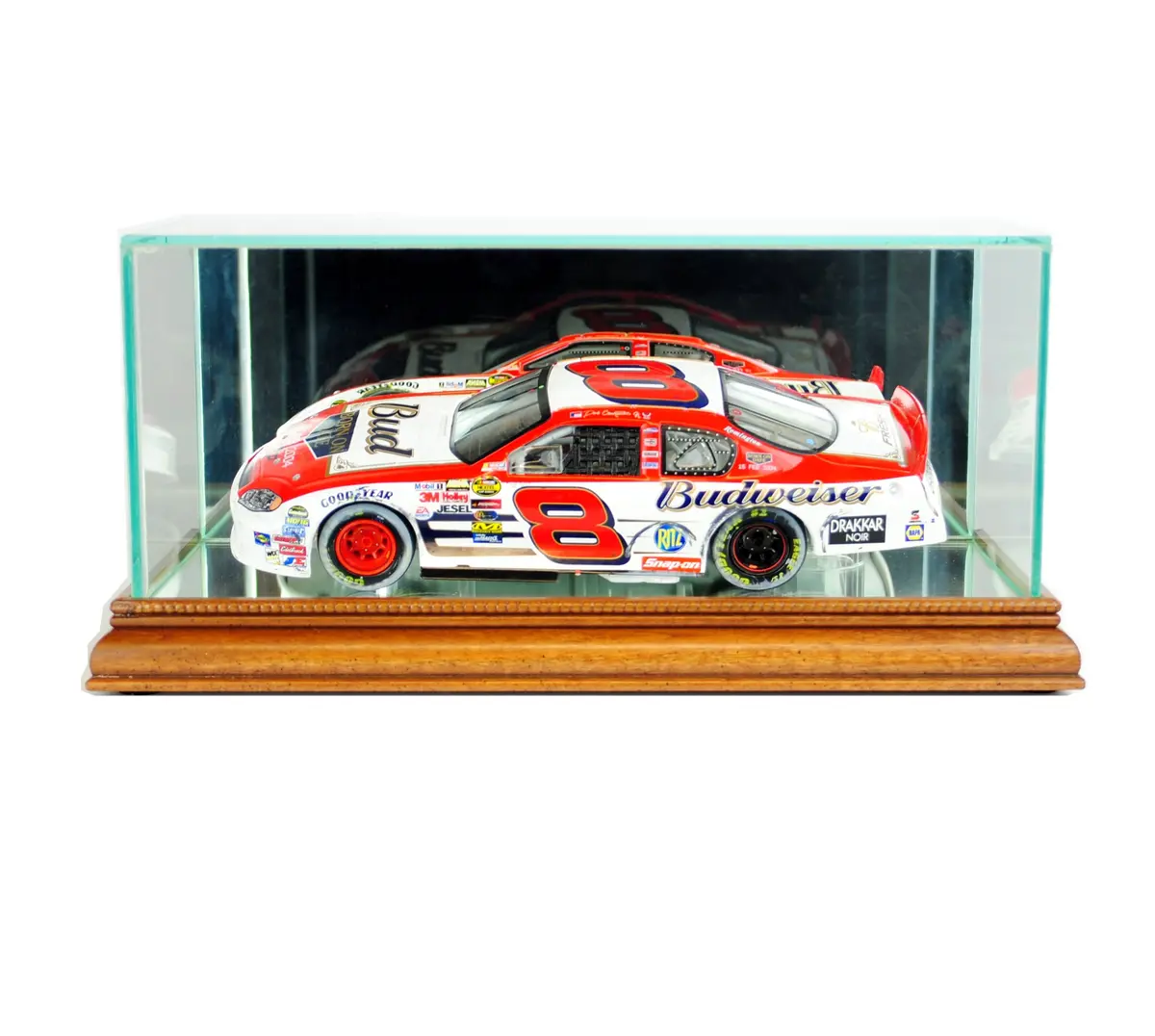 Perfect Cases NASCAR 1/24th Glass Display Case Black | UV Protected & Wooden Frame - main product image