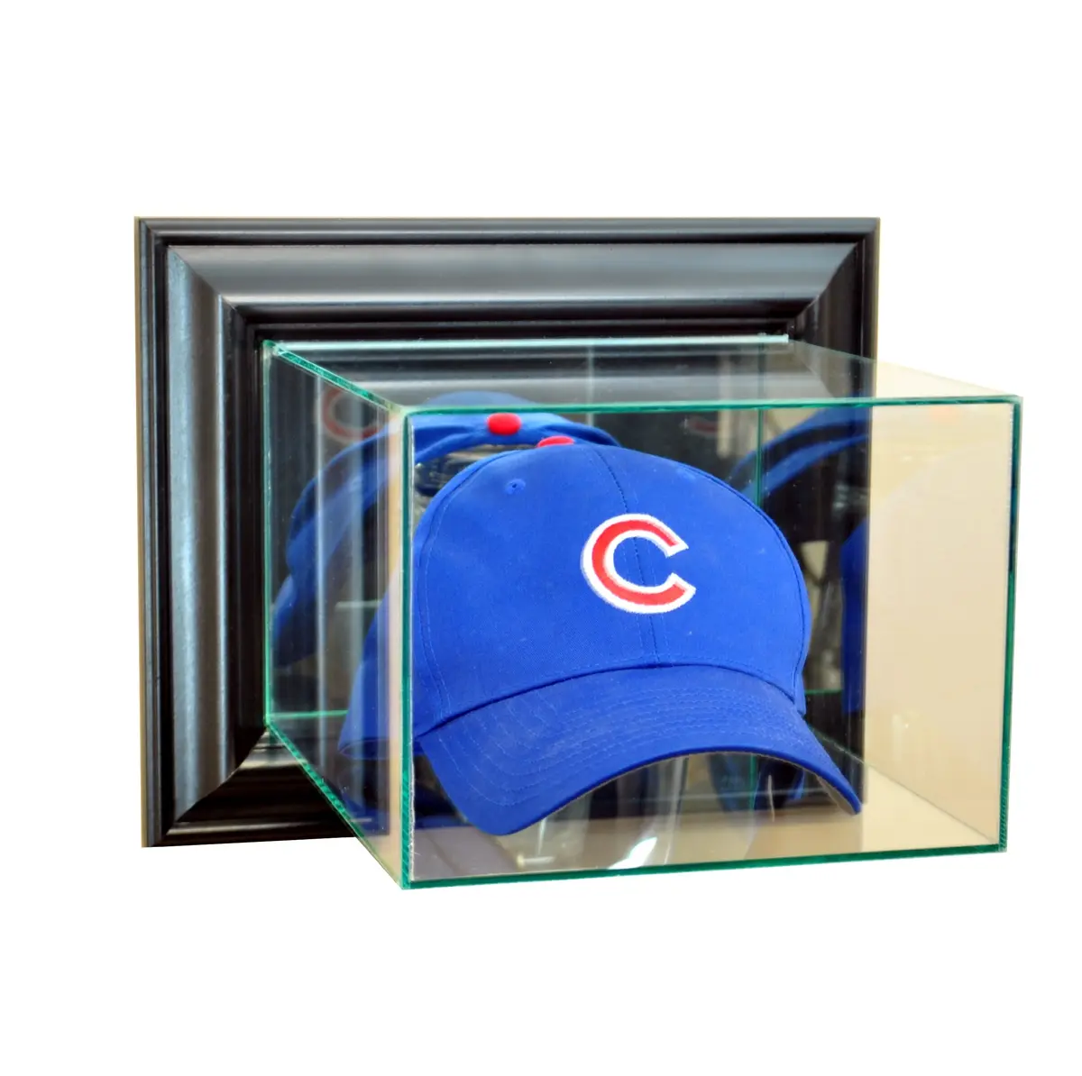 Perfect Cases MLB Wall Mounted Cap Display Case, Black | Durable Wood Frame for Sports Memorabilia - main product image