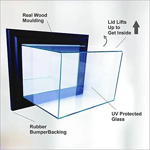 Perfect Cases NHL Wall Mounted Single Puck Glass Display Case, Black | 10.16cm x 10.16cm x 12.7cm (4" x 4" x 5") - view 4