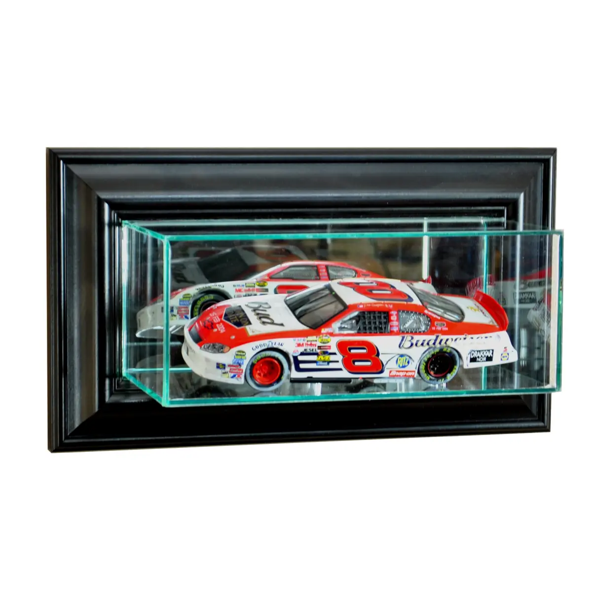 Perfect Cases NASCAR Wall Mounted 1/24th Glass Display Case, Black | UV Protected, Made in the USA - main product image