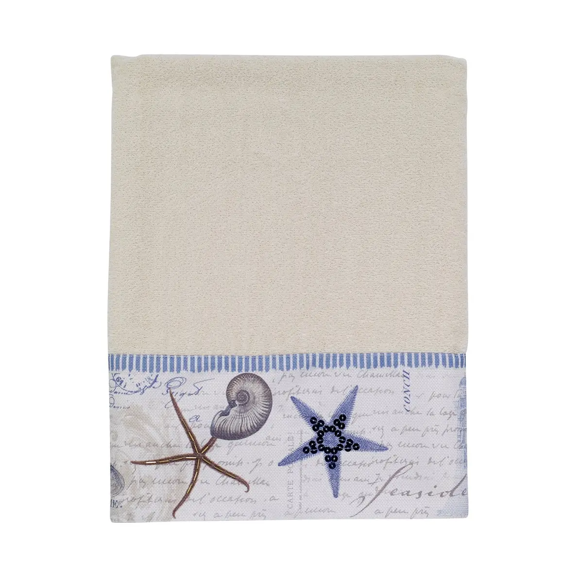 Avanti Linens Bath Towel, 100% Cotton, Soft & Absorbent, Blue & White Stripe, 27x50 in | Tropical & Tropical-Inspired - main product image