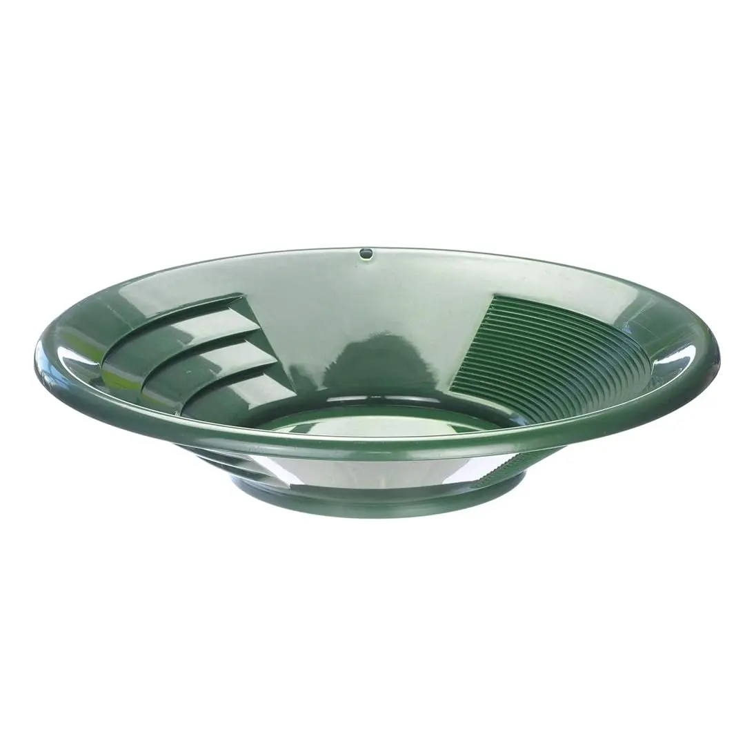 SE 8" Green Plastic Gold Pan with Two Types of Riffles | Lightweight, Rust-Free, Effective for Gold Prospecting - view 8