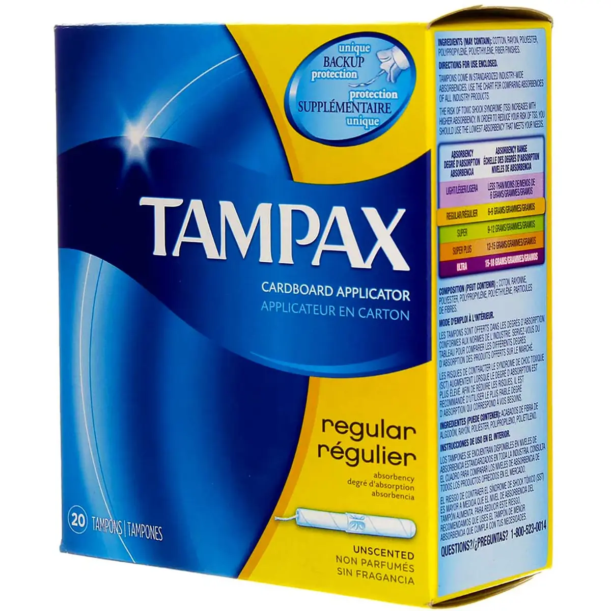 Tampax Tampons with Flushable Cardboard Applicator - Regular - 20 ct | Biodegradable Applicator - view 4