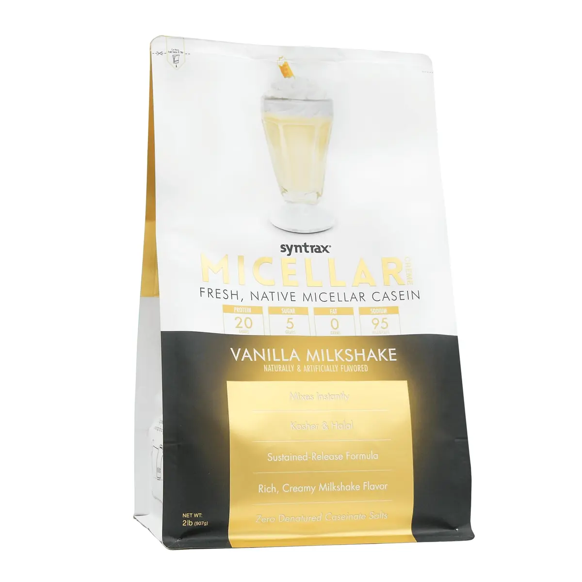 Syntrax Micellar Creme Vanilla Milkshake 2 lbs. Native Micellar Casein | Pure, Creamy, Instant Mix for Recovery - view 2