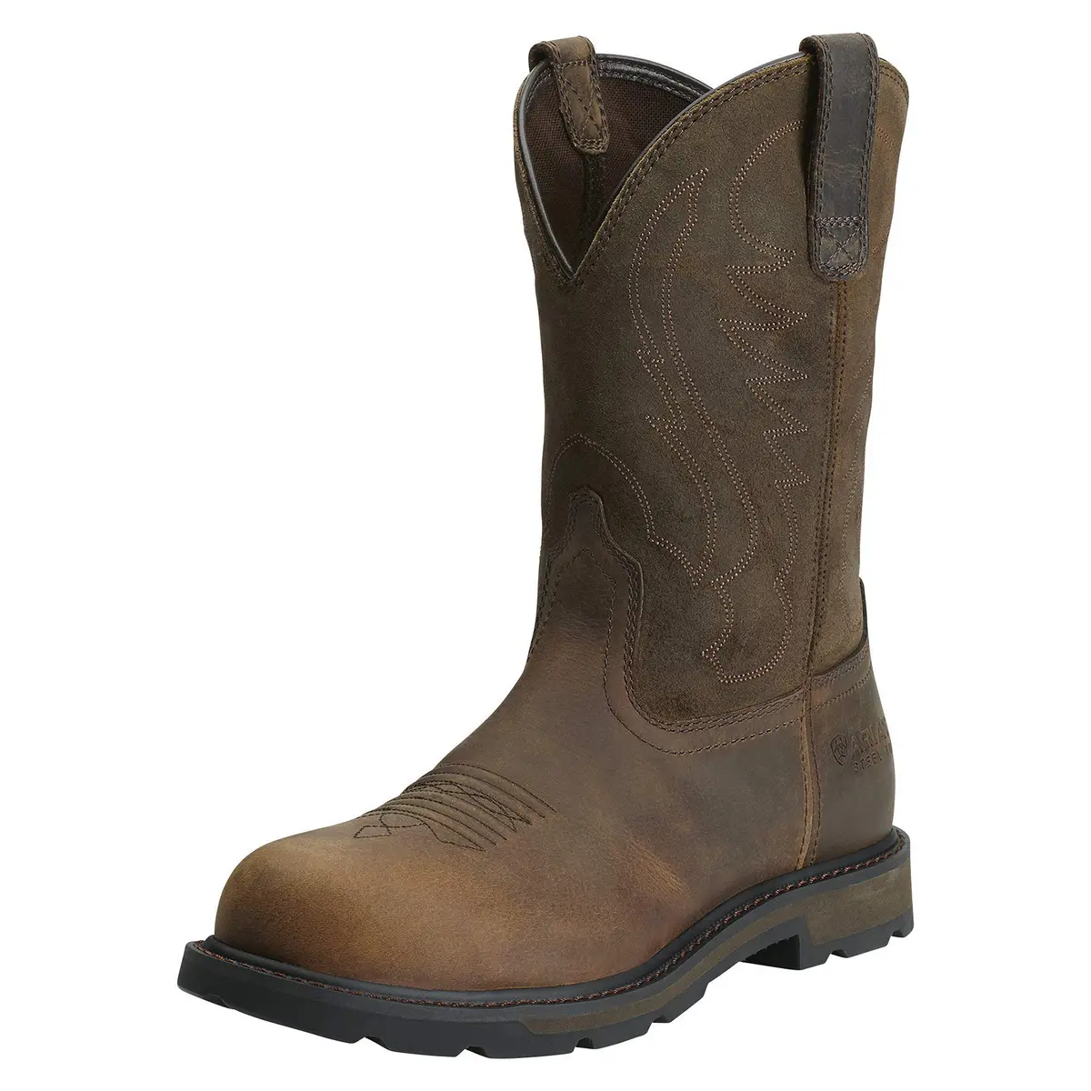 ARIAT Men’s Groundbreaker Steel Toe Work Boot 11 Wide Brown | Slip-Resistant, Durable Leather - main product image