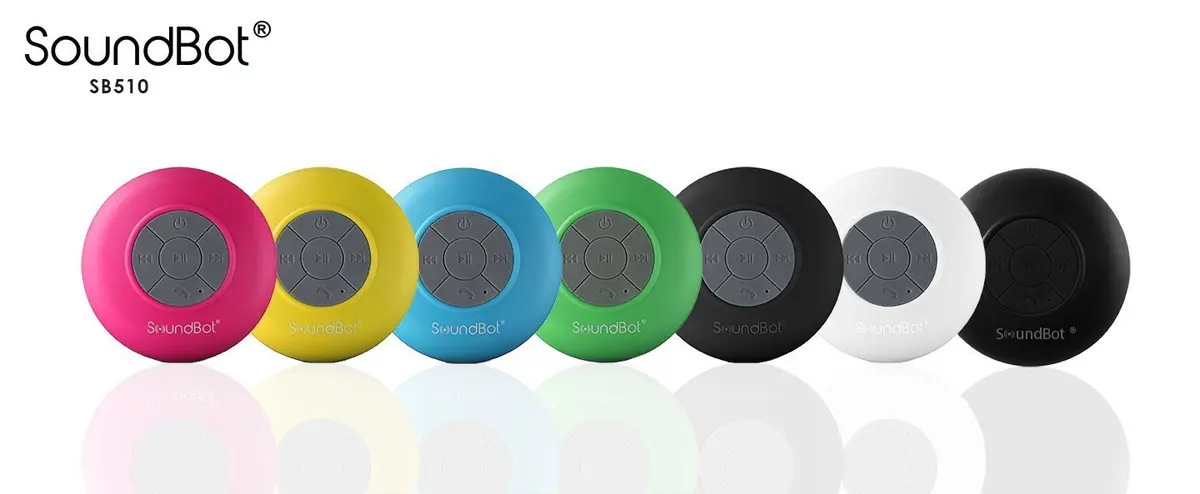 Soundbot SB510 Water-Resistant Bluetooth Shower Speaker | 6hrs Playtime, Suction Cup, White - view 8
