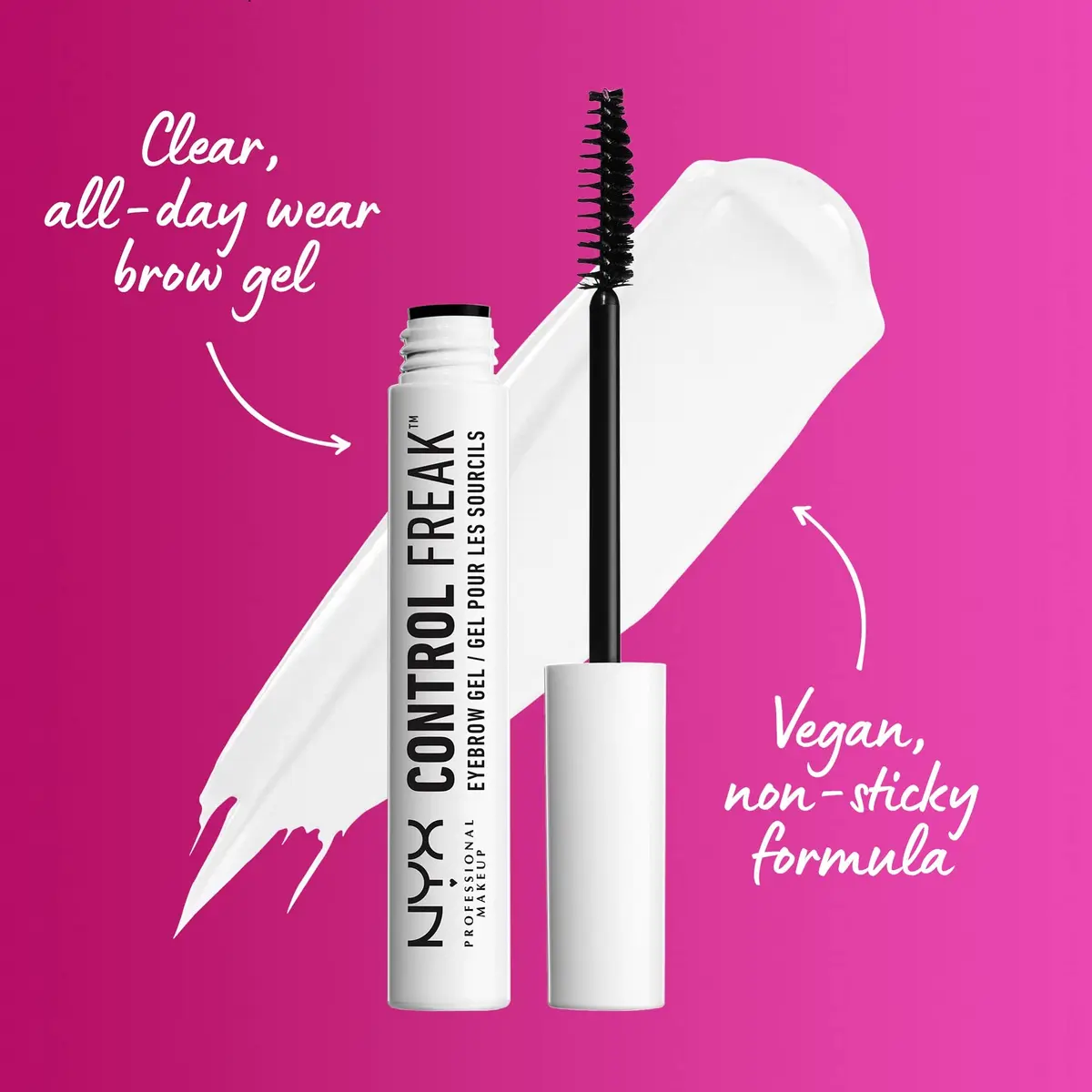 NYX PROFESSIONAL MAKEUP Control Freak Eyebrow Gel Clear | Clear Gel for Brows & Lashes - view 2